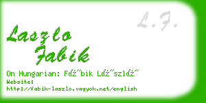 laszlo fabik business card